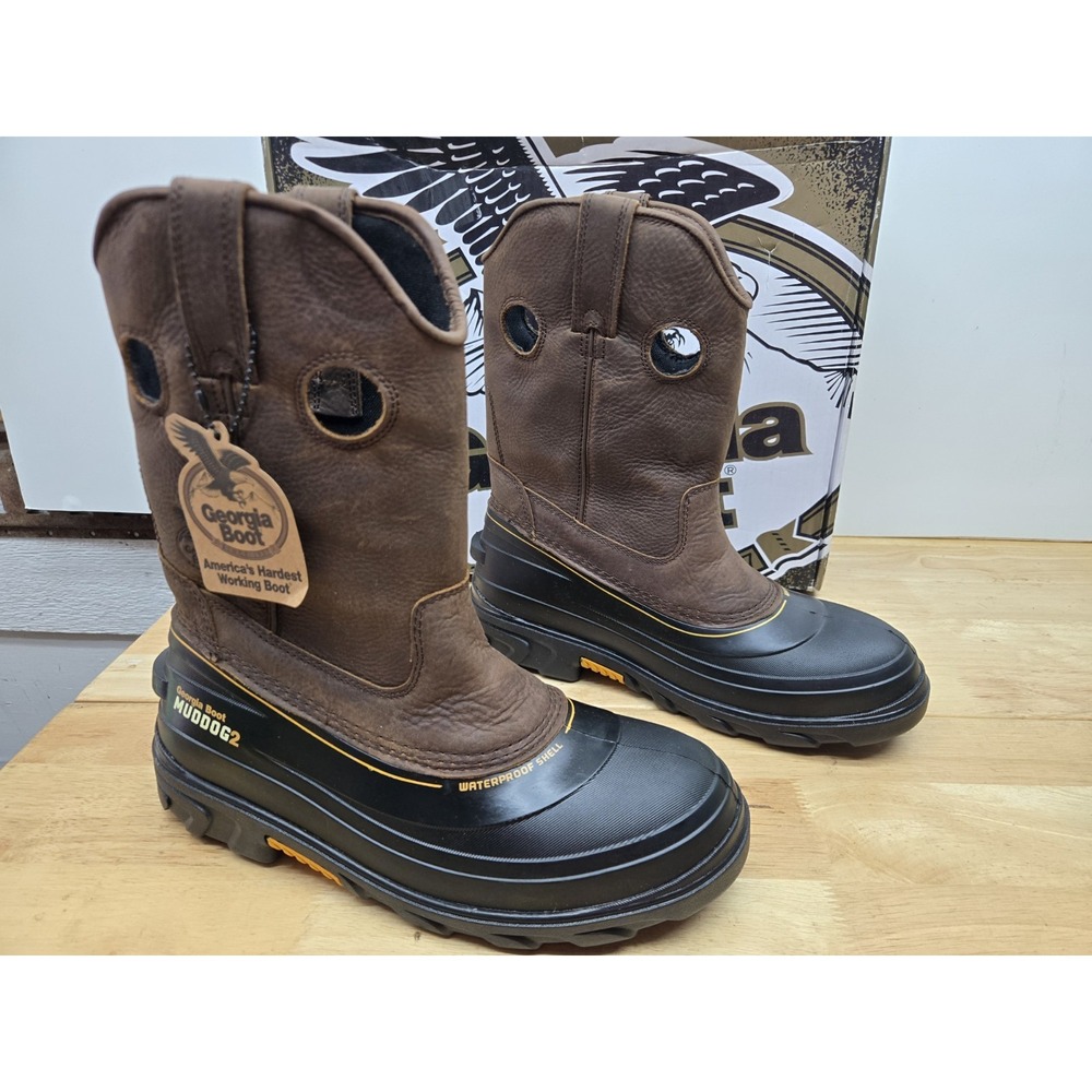 Georgia Boot Muddog 2 Boots Mens Size 10 Waterproof Stiff Toe Work Boot